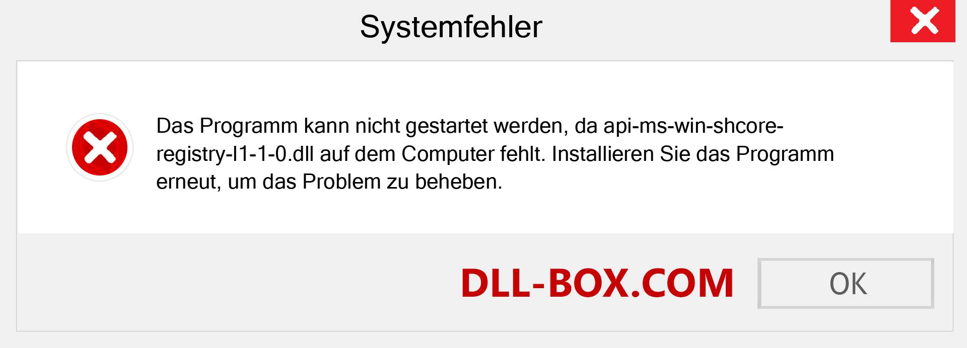 api-ms-win-shcore-registry-l1-1-0.dll-Datei fehlt?. Download für Windows 7, 8, 10 - Fix api-ms-win-shcore-registry-l1-1-0 dll Missing Error unter Windows, Fotos, Bildern