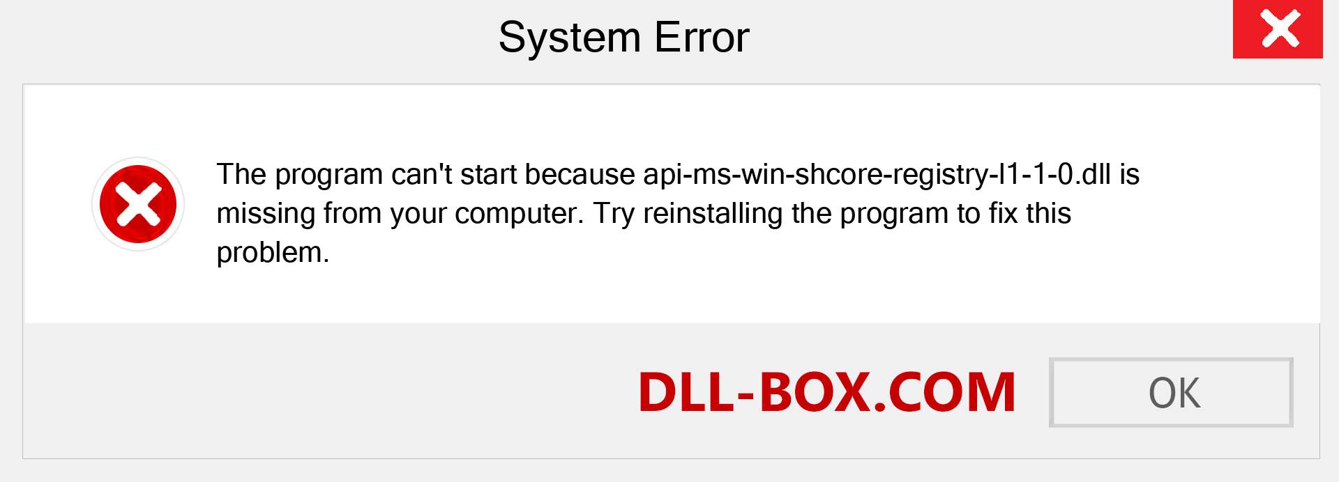  api-ms-win-shcore-registry-l1-1-0.dll file is missing?. Download for Windows 7, 8, 10 - Fix  api-ms-win-shcore-registry-l1-1-0 dll Missing Error on Windows, photos, images